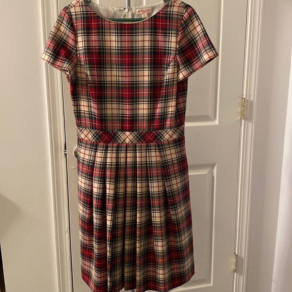 Plaid dress brooks brothers red fleece collection